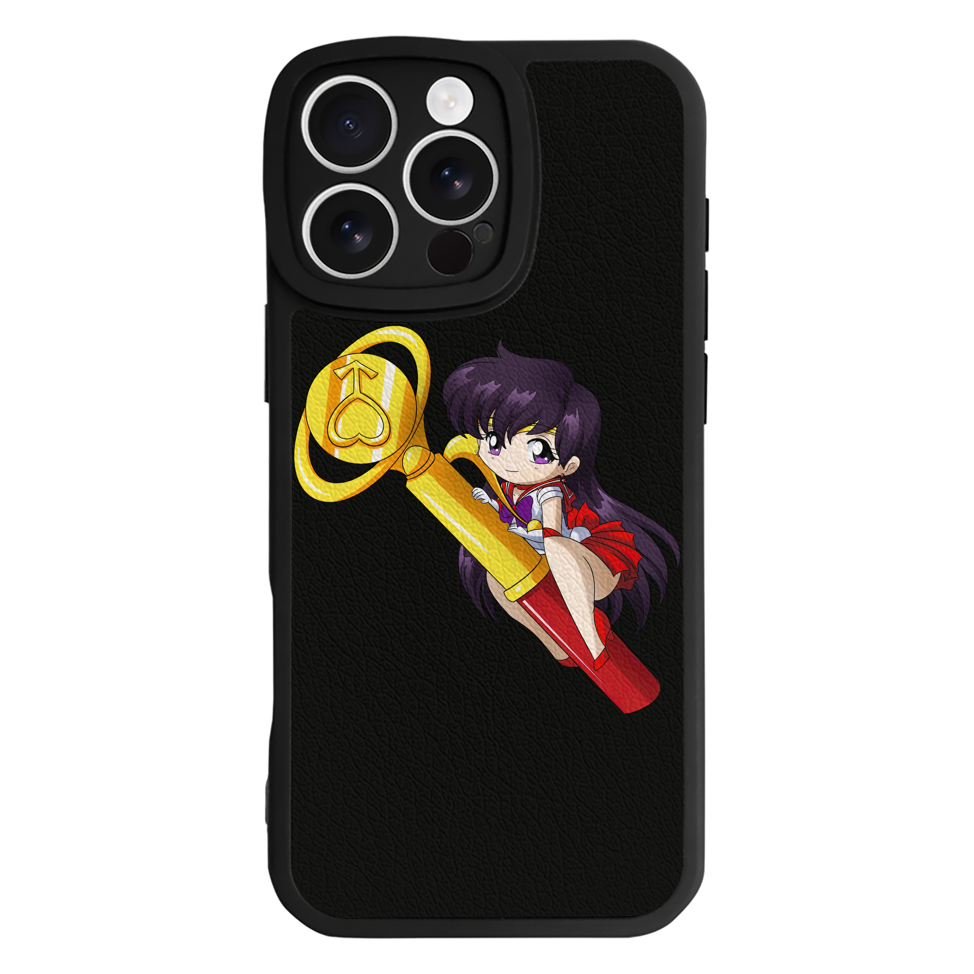 （画像用） 美少女戦士セーラームーン 火野レイ ひの レイ Sailor Moon Hino Rei （セーラーマーズ,Sailor Mars） 【iPhone 16シリーズ対応】シリコンスマホケース（レザー調） 材質：シリコン